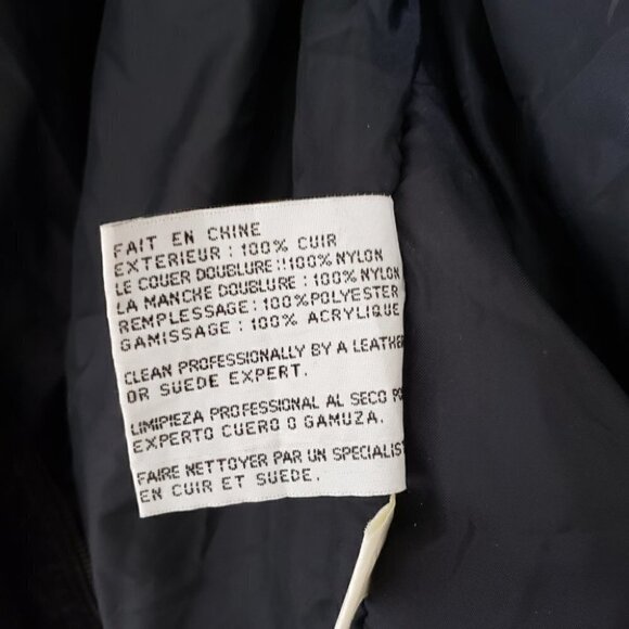 BOEING black suede aviator bomber jacket men's size L - Picture 15 of 15